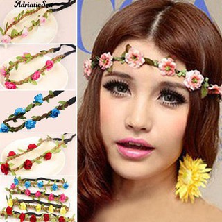 Vòng hoa đeo đầu phong cách boho thời trang cho nữ