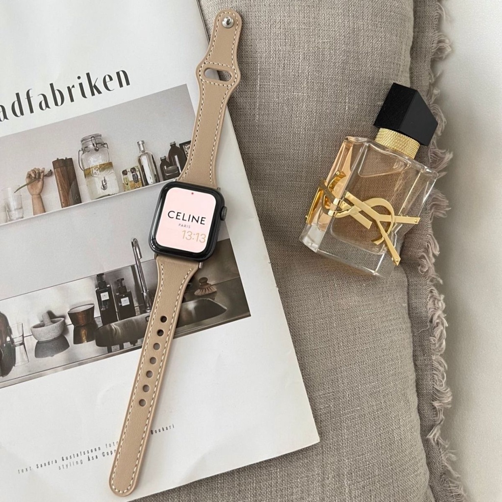 Dây Đeo Bằng Da Thật + Đầu Nối Nhanh Cho Đồng Hồ Thông Minh Xiaomi Watch Premium / Redmi Watch 2 lite