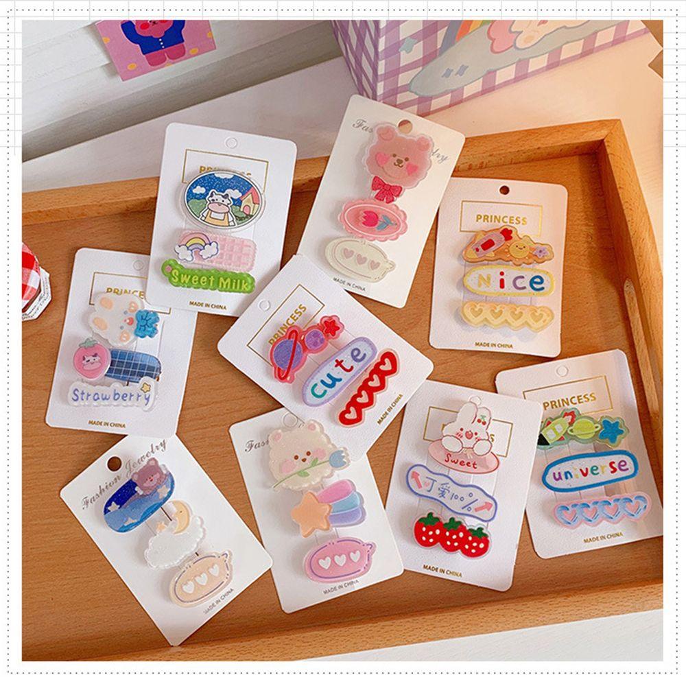 Kẹp Tóc Hình Cầu Vồng Hoạt Hình Dễ Thương