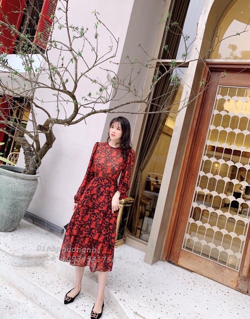 ĐẦM MAXI HOA TẦNG