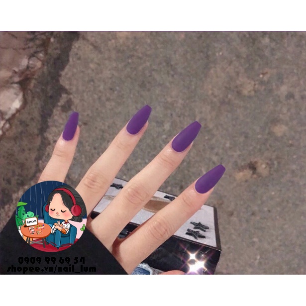 [ 820 - Tím Sim F144 ] SƠN MỊN ĐƠN SẮC - THANG DÀI [Tặng Miếng Dán Và Dụng Cụ] LẺ