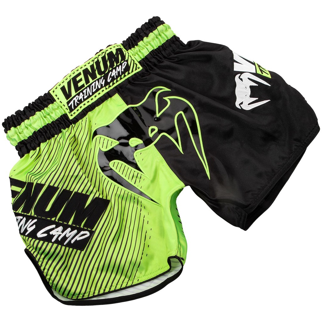 Quần Muay Thai Venum Training Camp - Black/Neo Yellow