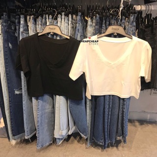 Áo thun basic cotton v