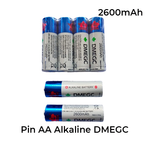 Pin AA Alkaline DMEGC 2600mAh/ 1200mAh- Dung lượng chuẩn, sử dụng cho chuột không dây, remote
