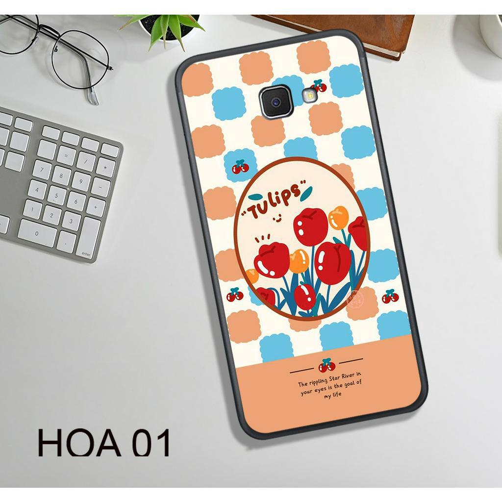 Ốp Lưng  Samsung  J3 Pro - J4 Plus - J7 Pro - J7 Plus - J5 Prime - J7 Prime, In Hình HOA, Màu Sắc Bắt Mắt.