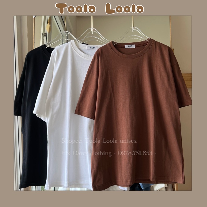 Áo Thun Trơn Cotton 3158𝑭𝑹𝑬𝑬𝑺𝑯𝑰𝑷 - Áo Phông Trơn Tay Lỡ Oversize-Thời Trang Unisex - Freesize Tiện Lợi