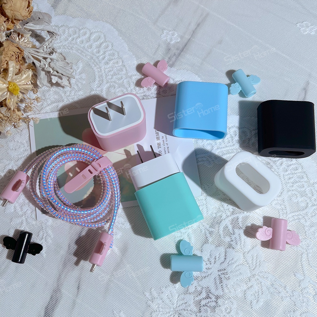 Bộ phụ kiện bảo vệ dây cáp sạc 5 trong 1 dành cho compatible for iphone 13/i12pro/i11promax/i12