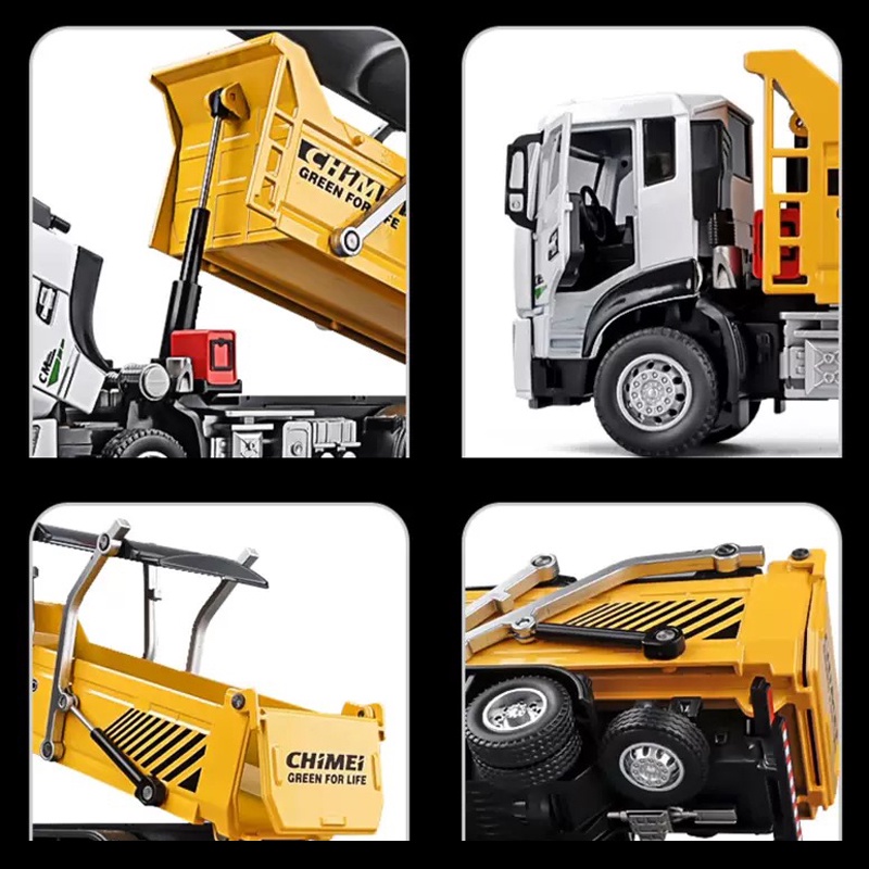 Mô Hình Xe Tải Bằng Hợp Kim Tỉ Lệ 1: 32 Có Đèn Và Âm Thanh Độc Đáo