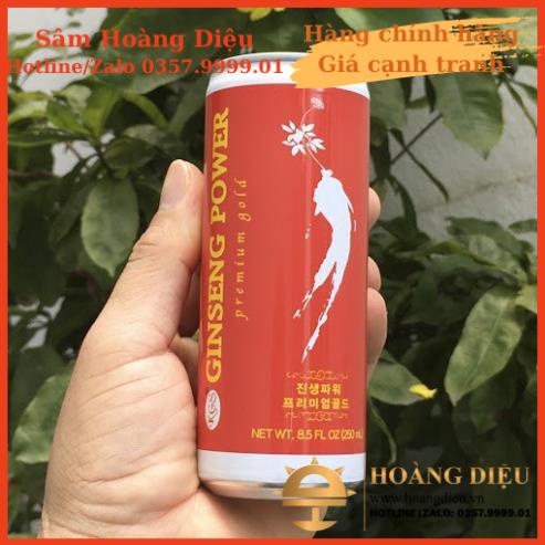 SÂM HOÀNG DIỆU - Nước uống tăng lực hồng sâm KGS 250ml x 24 lon