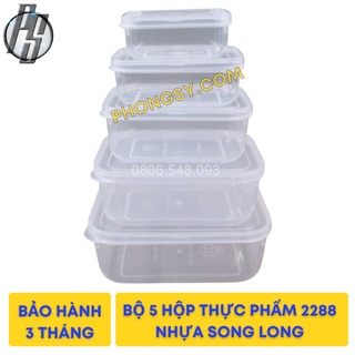 Combo 5 hộp nhựa đựng thực phẩm 2288