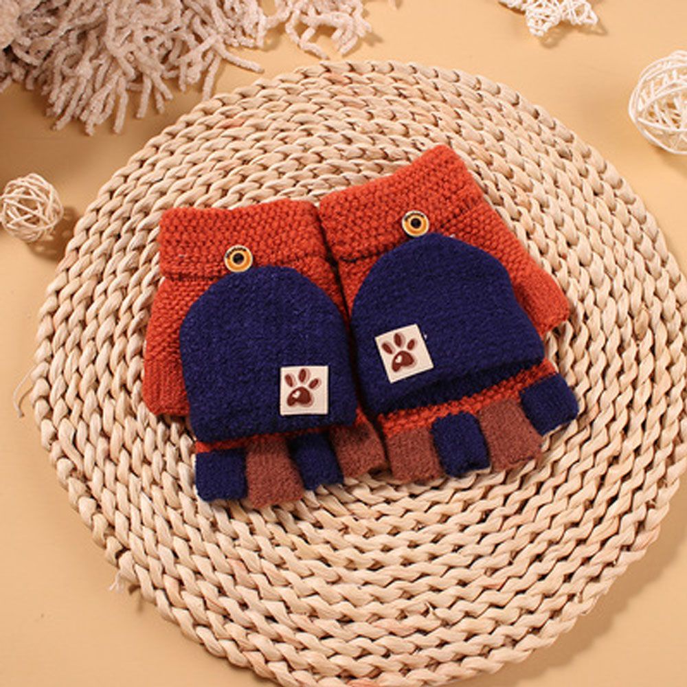 Găng tay hở ngón nhiều màu giữ ấm mùa đông dành cho bé trai gái