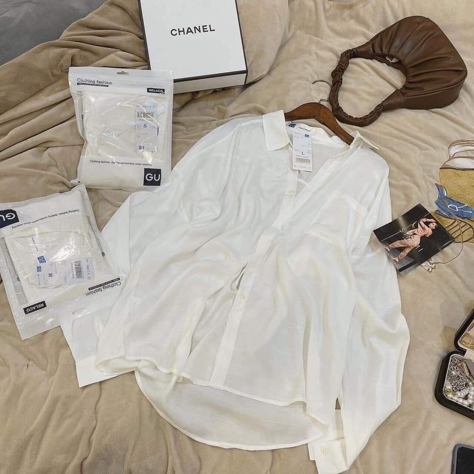 ÁO SƠ MI G.U XUẤT CHẤT SIÊU ĐẸP CHUẨN HÀNG XUẤT túi zip | BigBuy360 - bigbuy360.vn