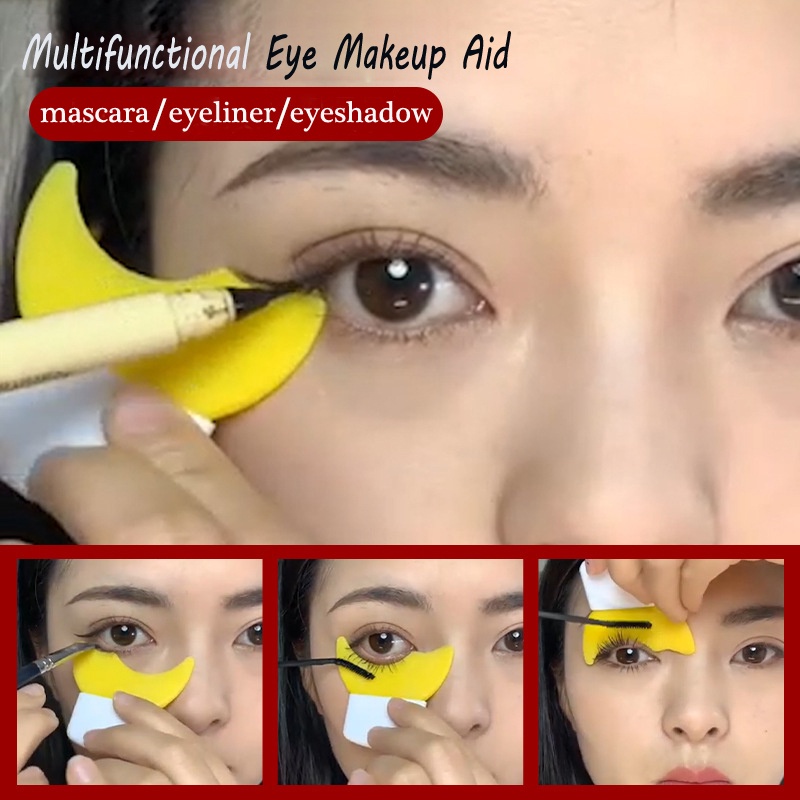 Miếng Silicon Mềm Hình Chữ Y Hỗ Trợ Kẻ Mắt Và Làm Sạch Lông Mi