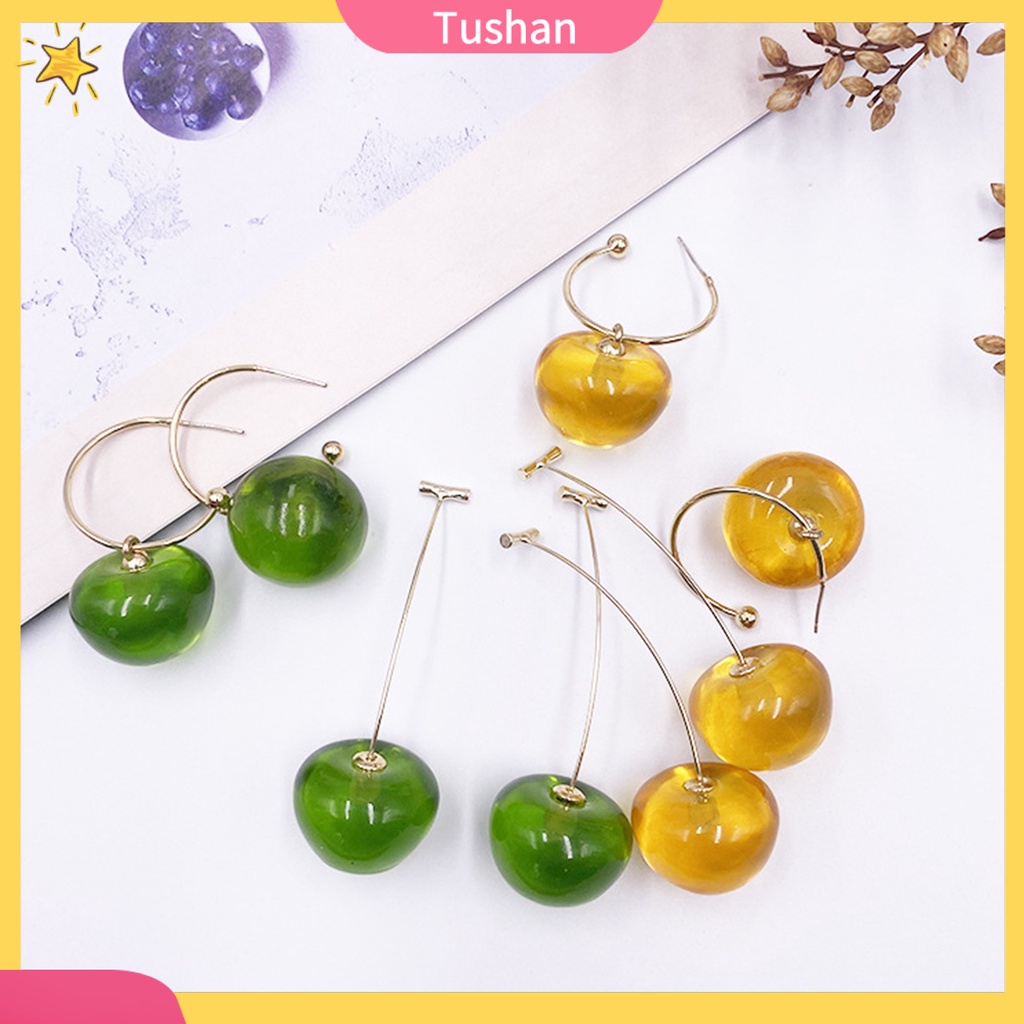 1 Đôi Bông Tai Hình Trái Cherry Đáng Yêu Cho Nữ