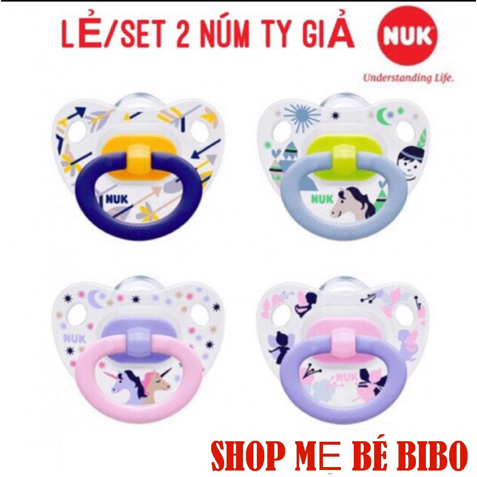 [CHÍNH HÃNG] BỘ 2 TY GIẢ NUK SILICON 0-6M/6-18M/18-36M