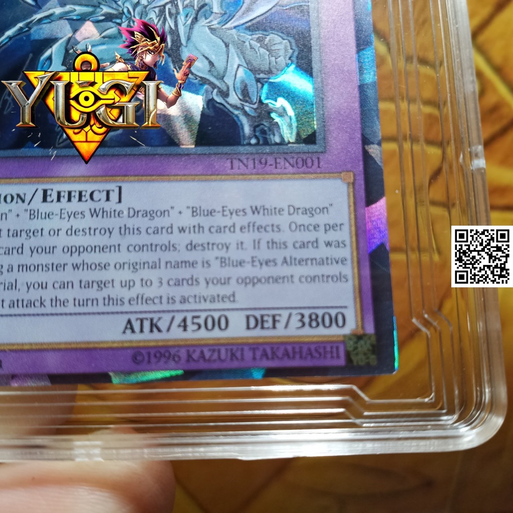 Bài yugioh lá Thanh Nhãn Luân Thế Tối Cực Long Blue Eyes Alternative Ultimate Dragon hiệu ứng phản quang Holofoil Rare 1