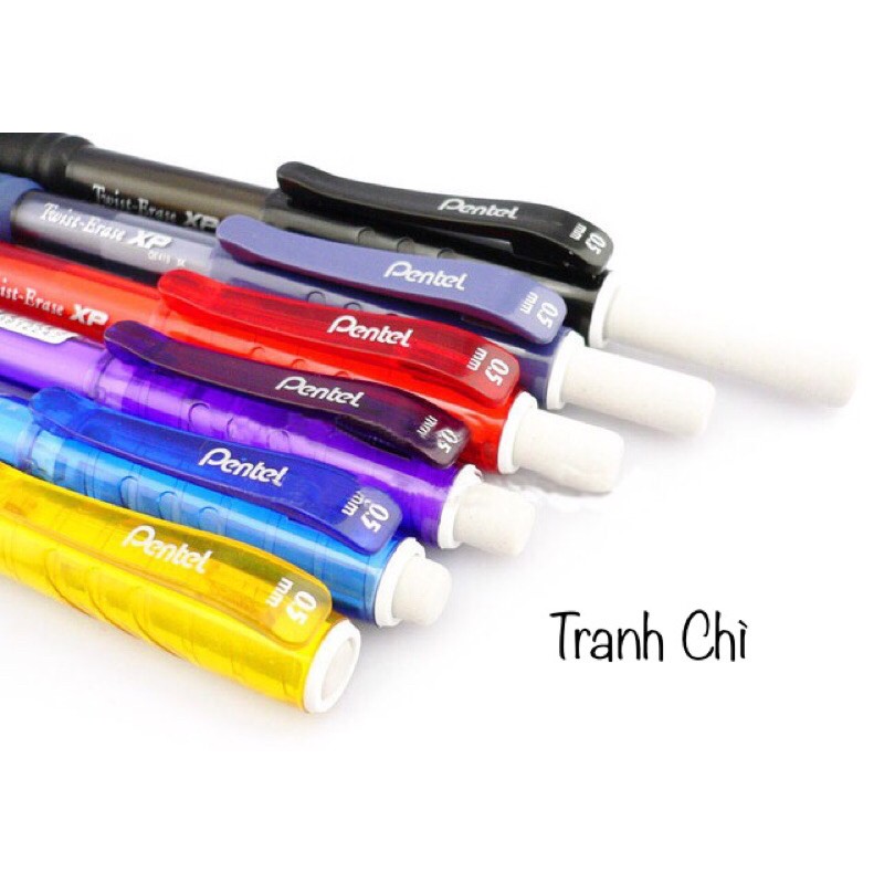 Bút chì kim bấm Pentel gôm vặn đẩy Twist Erase Express XP 0.5mm 0.7mm QE415 QE417 Nhật Bản đủ màu viết chì kim bấm