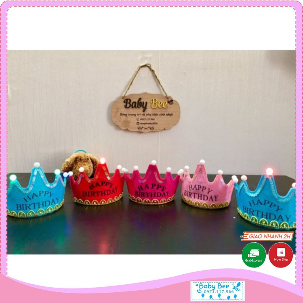 Vương Miện Đèn Đội Đầu HAPPY BIRTHDAY