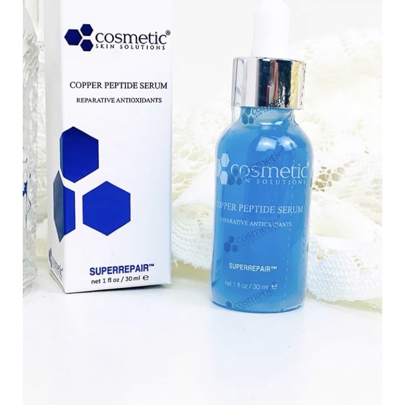 Tinh chất Cosmetic skin solutions Copper Peptide Serum Reparative Antioxdiants 30ml Tinh chất dưỡng mặt trẻ hóa da Chống lão hóa làm săn chắc da giữ ẩm cấp nước