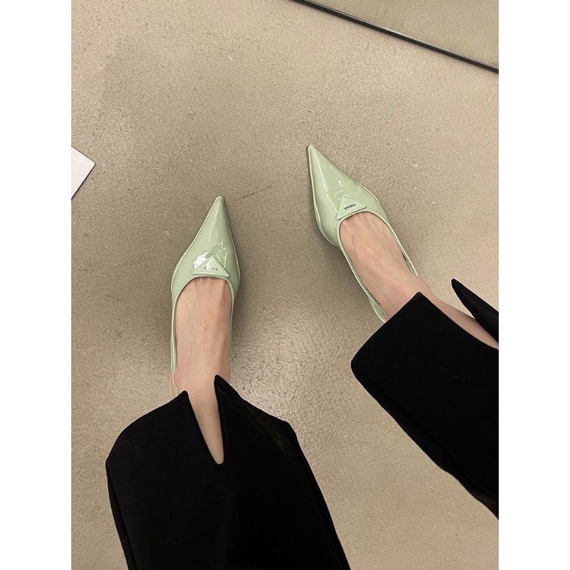 GIÀY MŨI NHỌN HỞ GÓT 4P SIÊU SANG