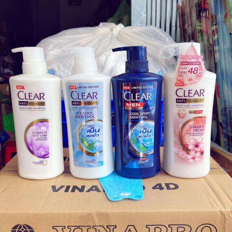 1 Chai DẦU GỘI CLEAR Thái Lan 450ml