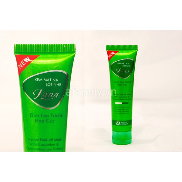 Com bo 2 típ Kem mặt nạ lột nhẹ Lana dưa leo tuýp 30g