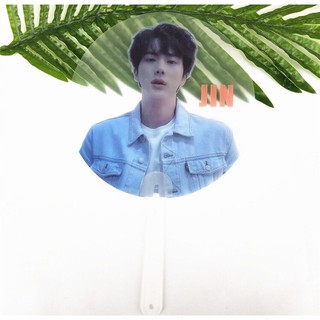 Quạt trong JIN cầm tay Love yourself tear Bangtanboy in hình JIN thành viên nhóm nhạc idol Hàn Quốc