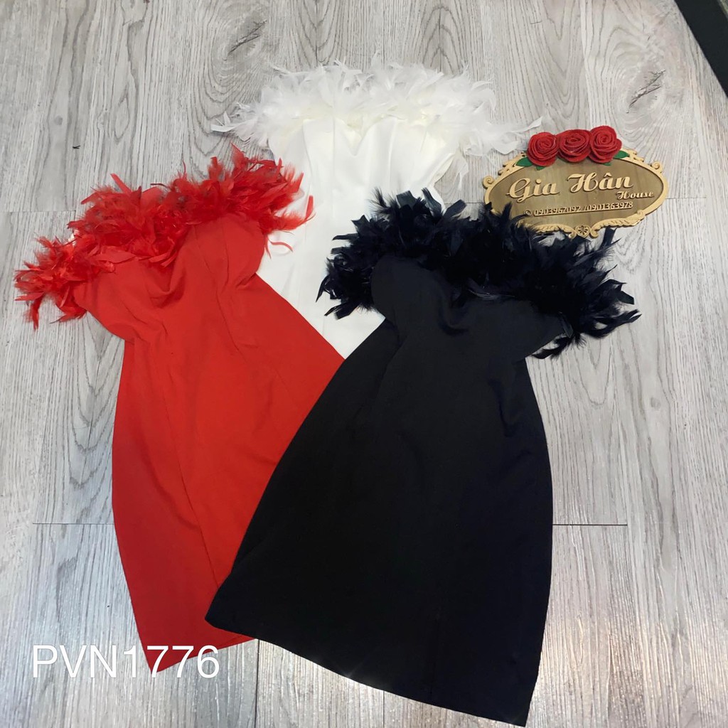 [Mã SKAMA06 giảm 8% tối đa 50K đơn 250K] Đầm lông xẻ đùi | BigBuy360 - bigbuy360.vn