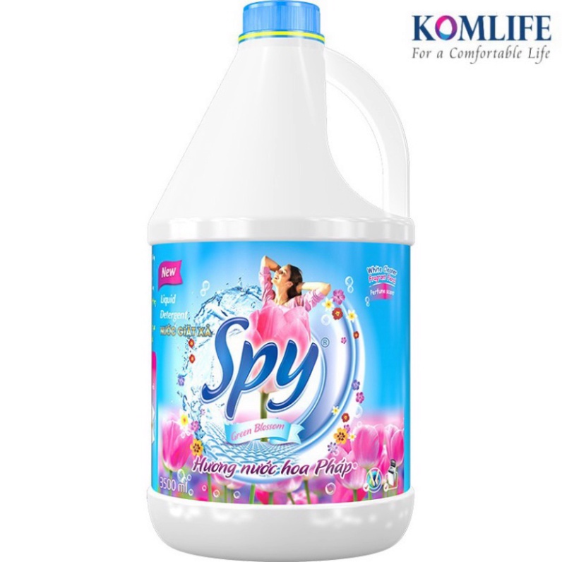 Nước giặt xả SPY (2in1) 3,5 lít giặt đồ lót quần áo cho trẻ sơ sinh hương thơm nồng nàn quyến rũ bền lâu chính hãng