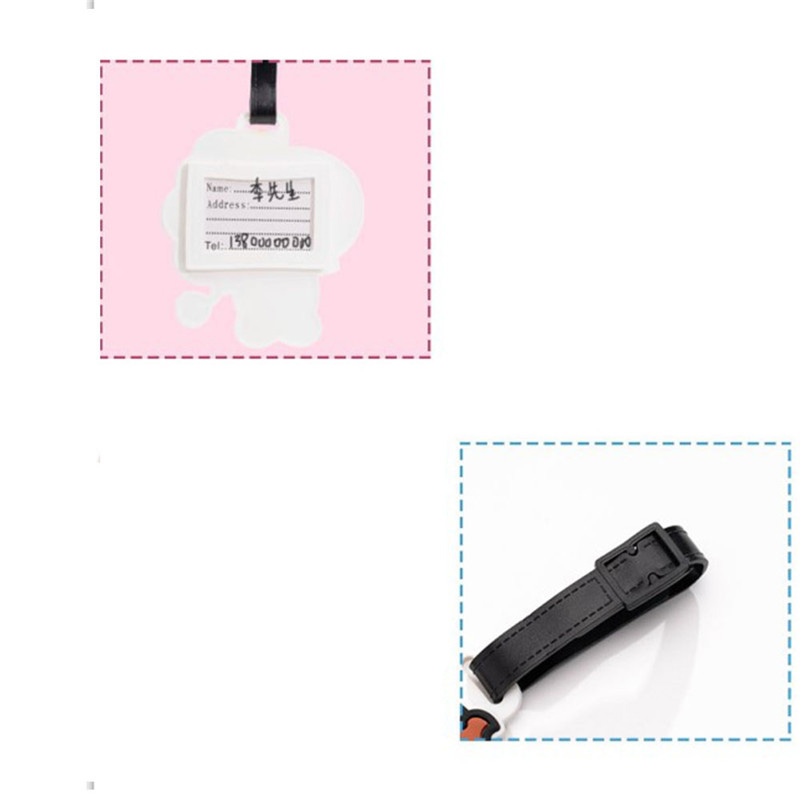 Thẻ đánh dấu gắn hành lý nhựa PVC mềm thiết kế hình hoạt hình dễ thương Bt21
