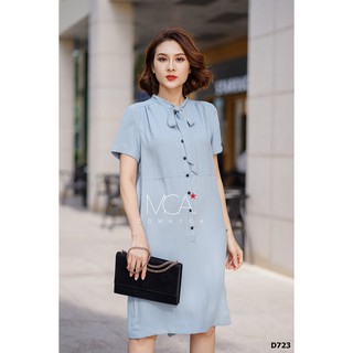 [CO MAYCA] Váy suông nữ cổ thắt nơ D723