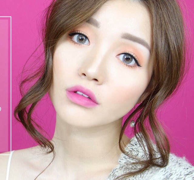 1 cặp Lens chính hãng xám 0 độ giãn tròng hàn quốc