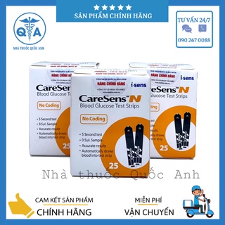 Que thử đường huyết CareSens N (vỉ 25 que) - thương hiệu Hàn Quốc