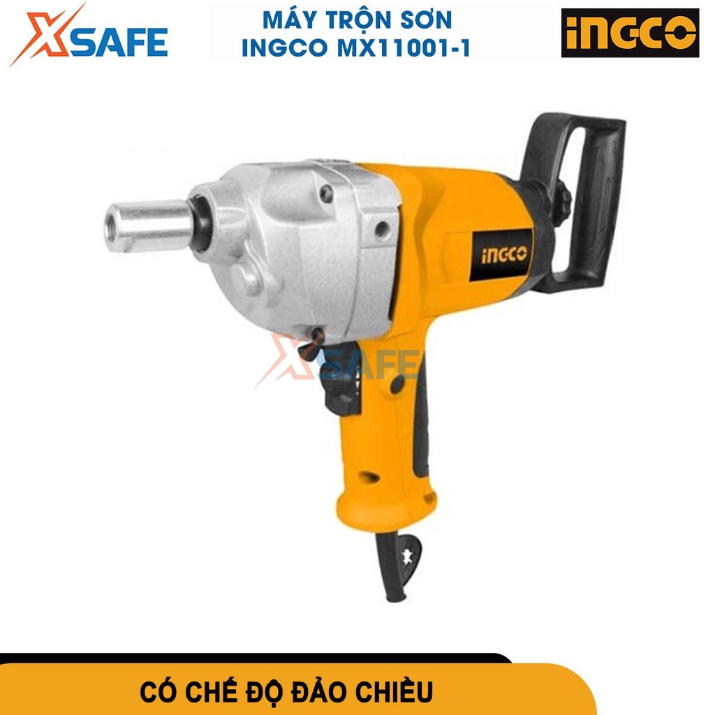 Máy trộn sơn Ingco MX11001-1 máy khoan cầm tay và khuấy sơn công suất 1100W tốc độ không tải 0-550rpm, có thể đảo chiều