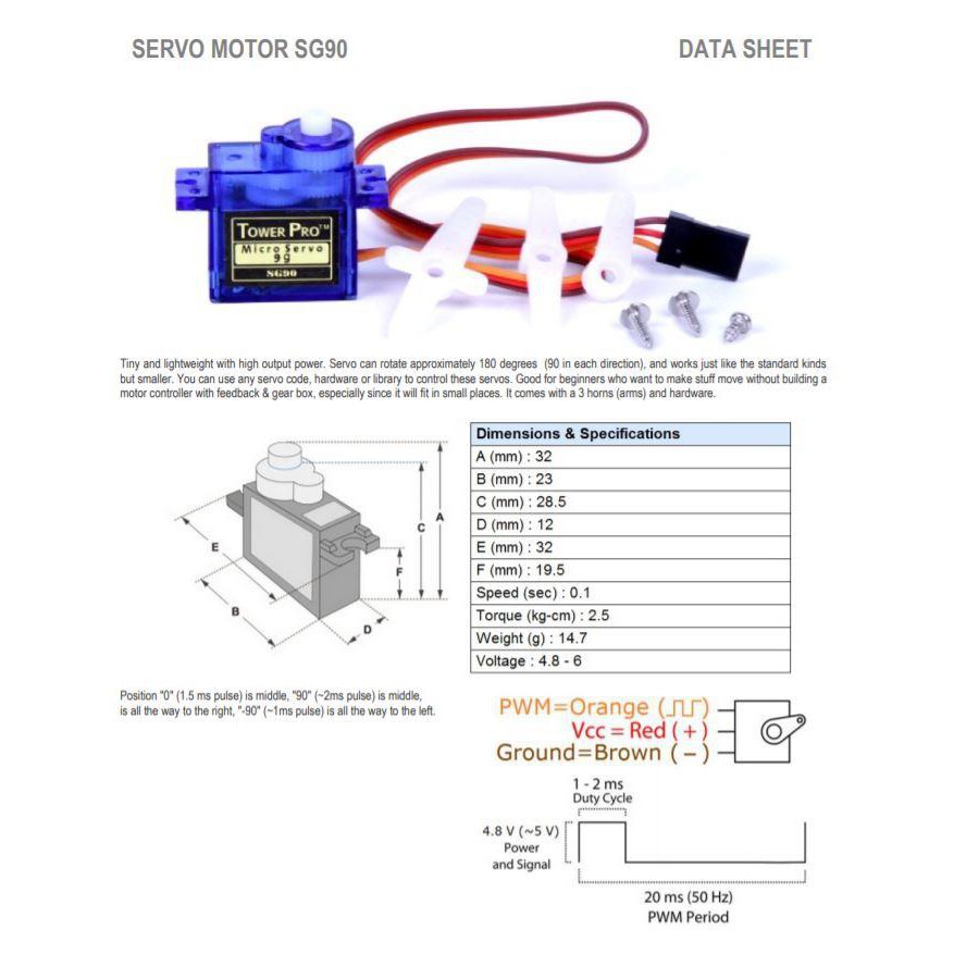 Động cơ RC Servo 9G SG90