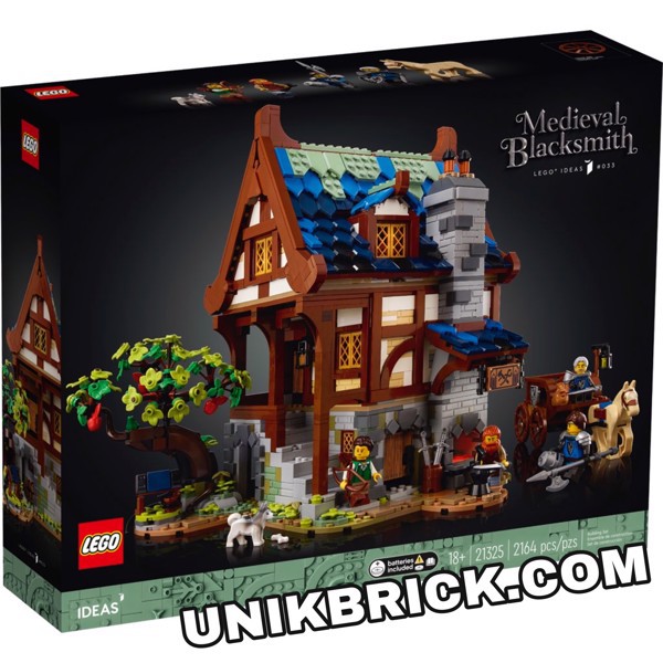 [CÓ HÀNG] LEGO Ideas 21325 Medieval Blacksmith Nhà Thợ Rèn Trung Cổ chính hãng (như hình).
