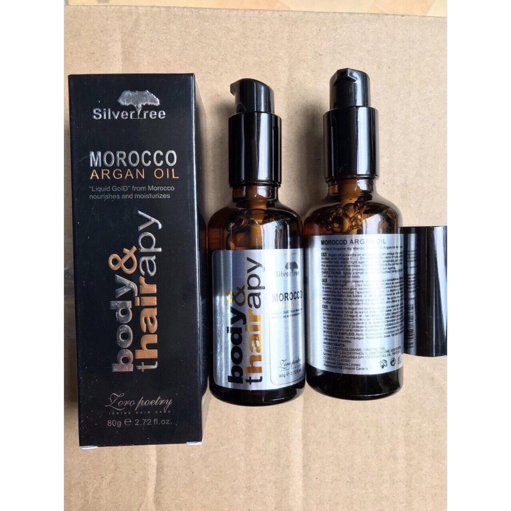 TINH DẦU DƯỠNG TÓC MOROCCO ARGAN OIL - BODY & THAIRAPY 80ML