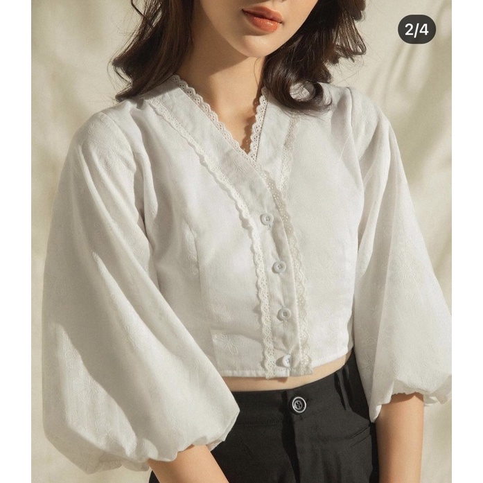 Áo somi croptop Gout De Jun - Thanh lí
