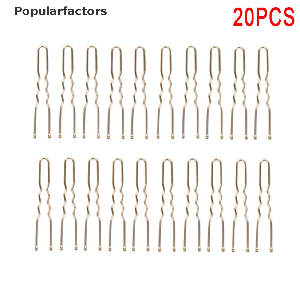 Bộ 20 Kẹp Tóc Kim Loại Hình Chữ U Cho Nữ