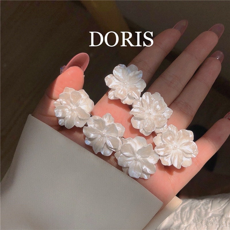 [Mã SRMA4649 giảm 50% tối đa 20k đơn 0Đ] Kẹp tóc cặp tóc lê trắng Doris Accessories