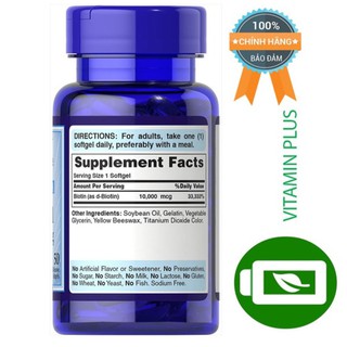 Làm đẹp, da, tóc, móng Puritan's Pride Biotin