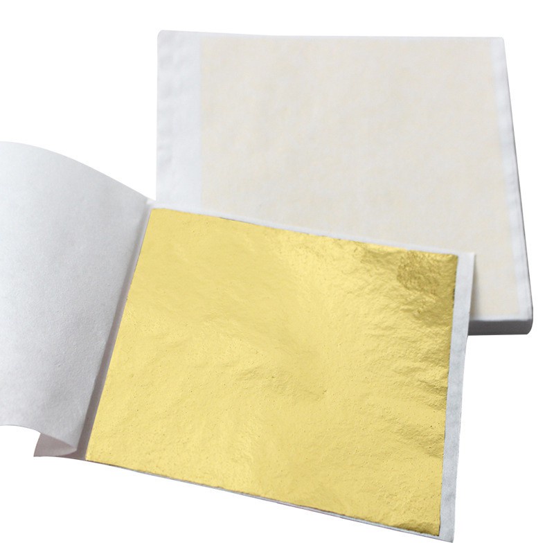 Lá vàng dát vàng 24k, lá dát vàng chuyên dát nội thất, phào chỉ, dát vàng tượng phật, lá bồ đề - Hộp 1000 lá