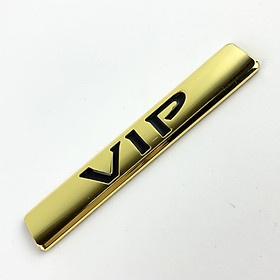 Tem logo nổi chữ VIP kim loại dán trang trí xe hơi