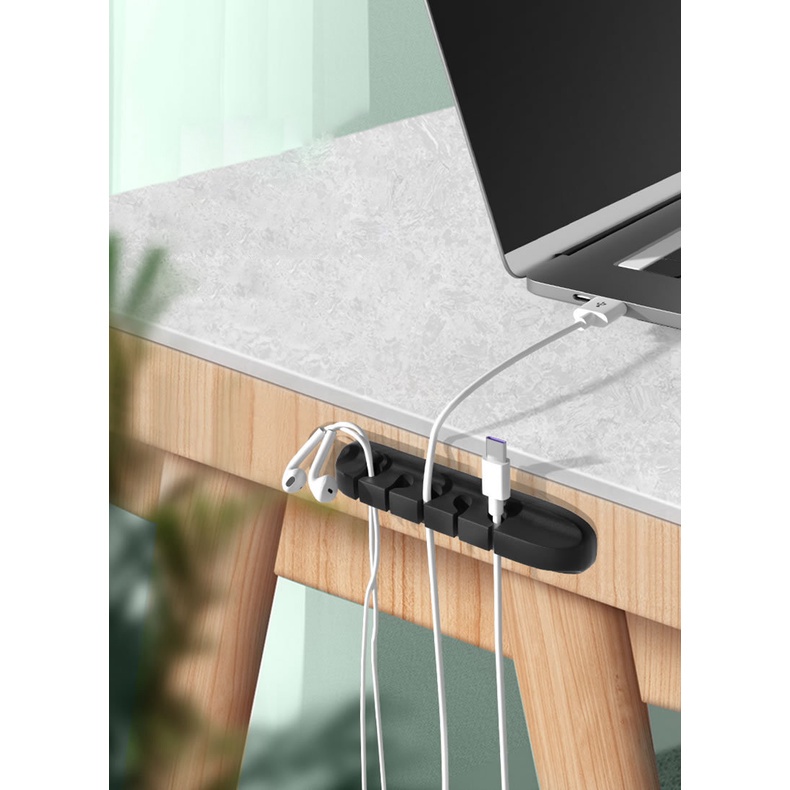 Nẹp cố định dây điện SOSAMA nẹp giữ dây điện, dây sạc, chuột, bàn phím, tai nghe tiện dụng TA-001229