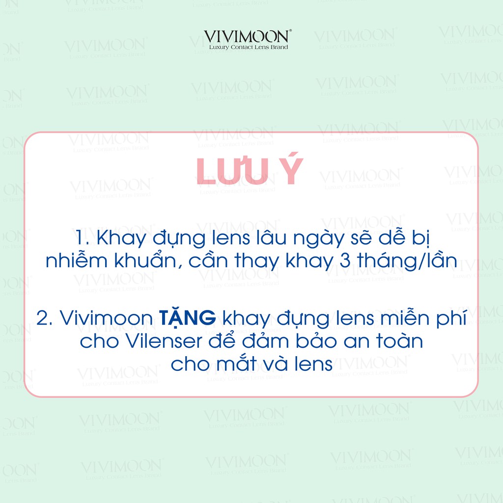 [Tặng Kèm Khay] Lens Trong Suốt Cận Silicone Hydrogel Cho Mắt Thở VIVIMOON 3 Tháng Có Độ Cận Từ 0 Đến 8 Độ