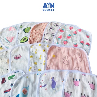 Set 10 khăn tay cho bé xô muslin 25x25 cm aicdbt2x24ao ain closet - ảnh sản phẩm 3