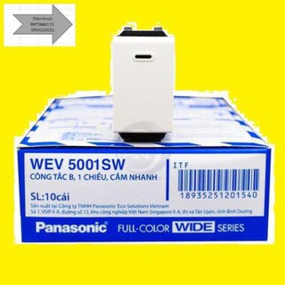 Combo 10 chiếc Hạt công tắc 1 chiều Panasonic dòng WIDE - CT1CW (Hạt to)