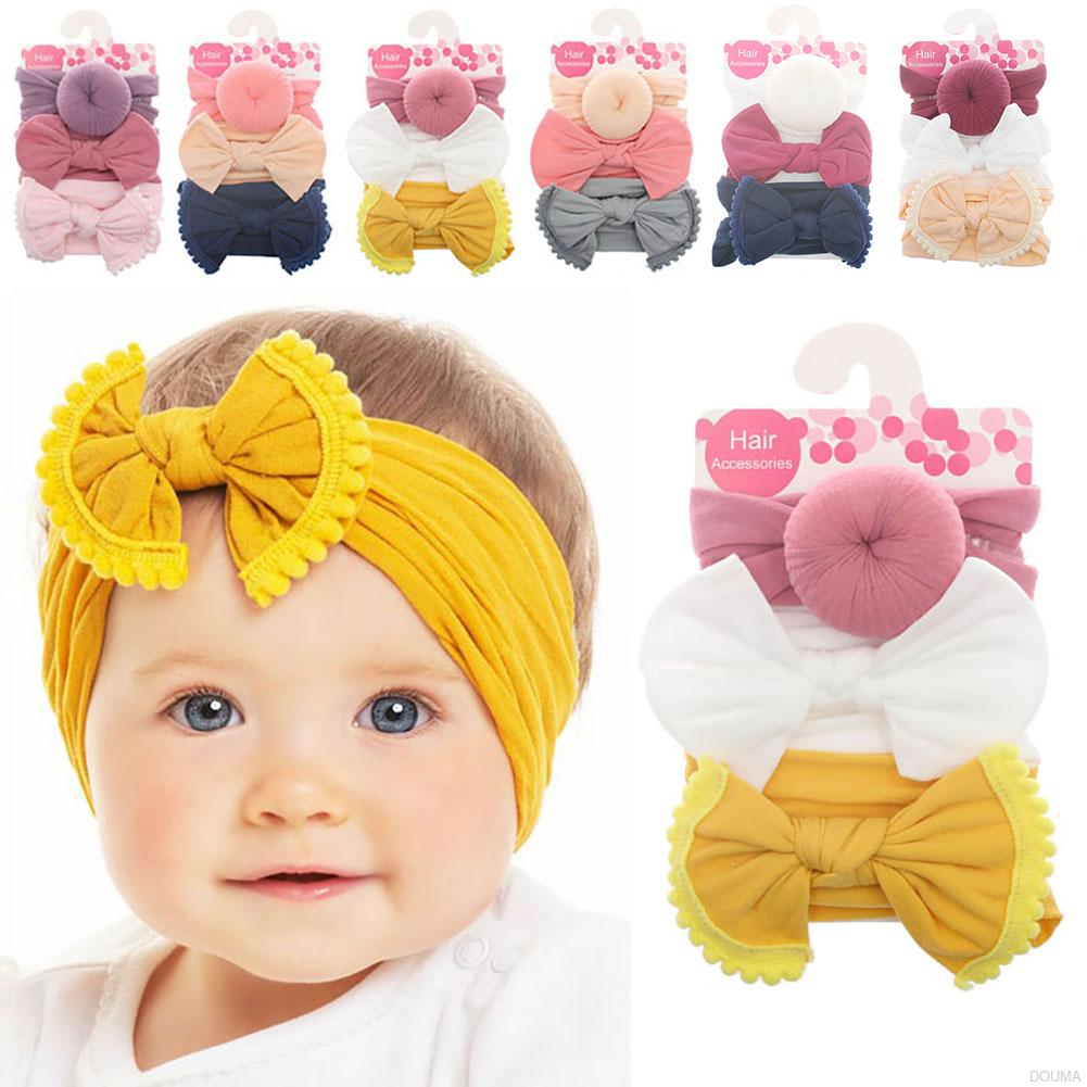 Bộ 3 Băng Đô Nơ Dễ Thương Cho Bé Gái