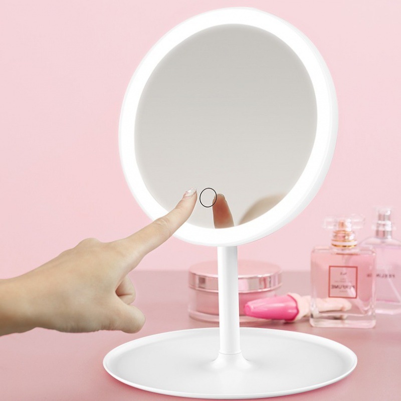 Gương để bàn led cảm ứng 3 chế độ ánh sáng KEENGSTORE, gương trang điểm cao cấp công nghệ Japan [hàng xuất khẩu]