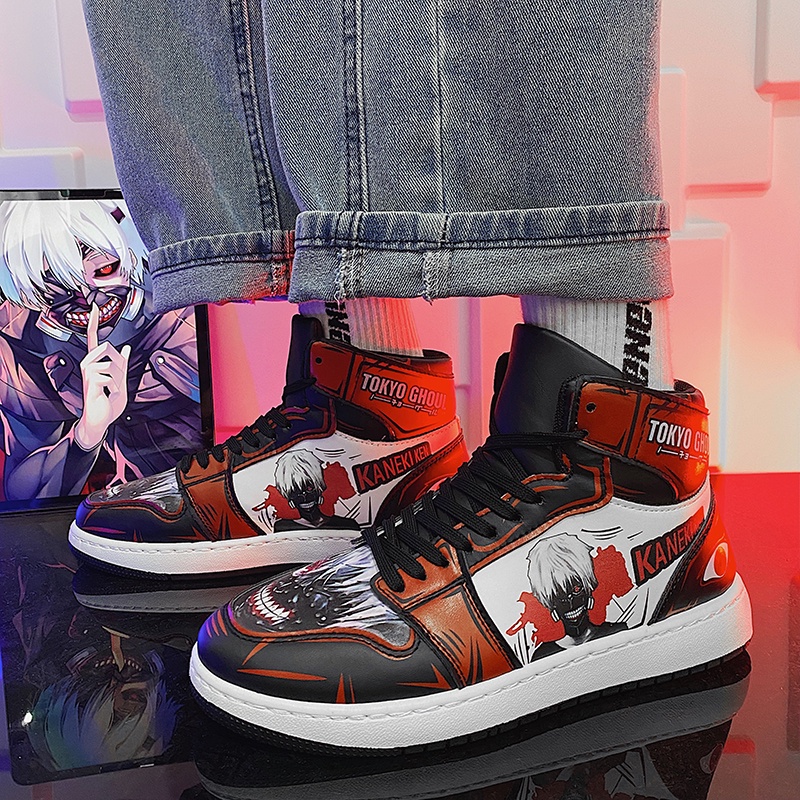 Giày sneaker cổ cao in hình ảnh anime Tokyo Ghoul thời trang dành cho nam và nữ